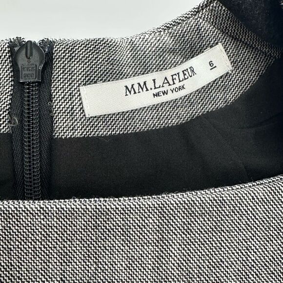 MM Lafleur Grey Sheath Dress High Neck Size 6 - Picture 3 of 8